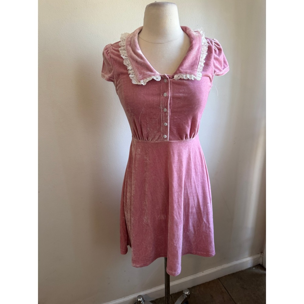 Killstar Everymorning Mini Dress pastel pink cottagecore